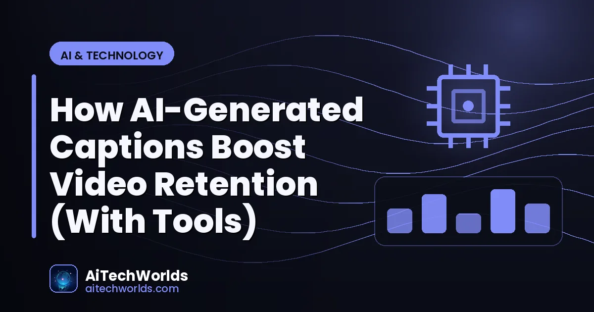 video player with animated captions on screen — AI caption generator for video retention