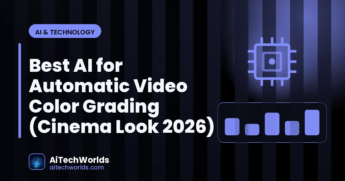 colorist adjusting cinematic video grades on monitor — AI color grading automatic
