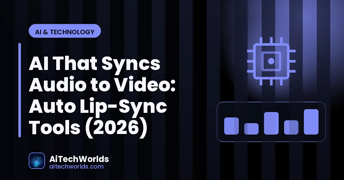 animated character mouth syncing to audio waveform — AI lip sync audio video tool
