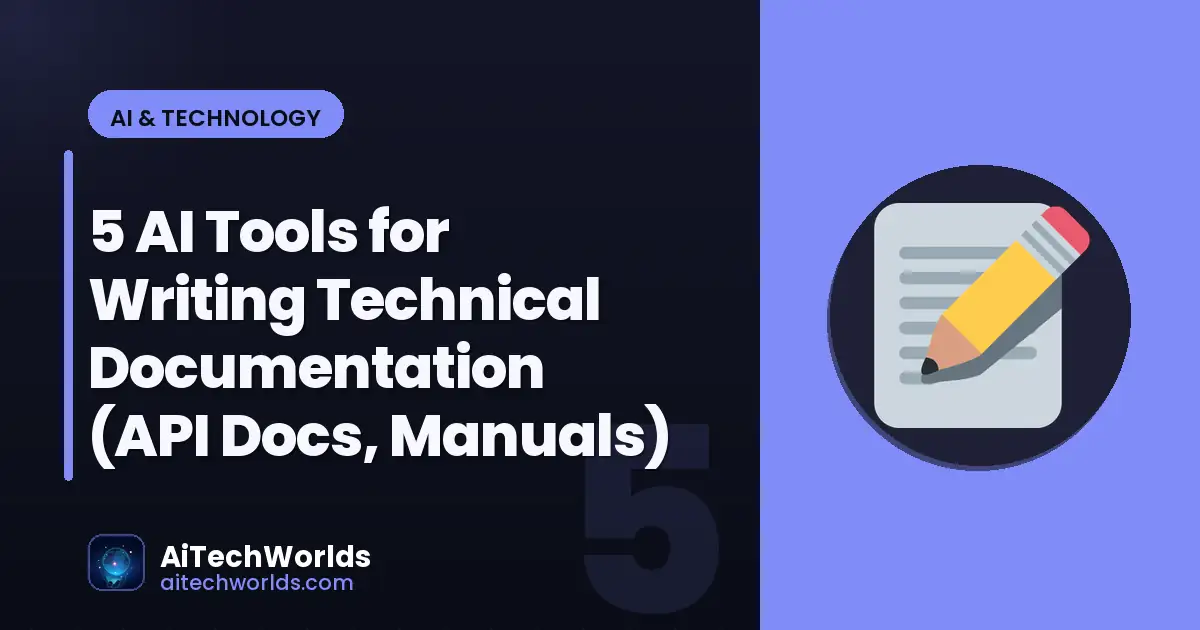 AI writing assistant on laptop screen with text — ai tools for writing technical documentation AI technical writer
