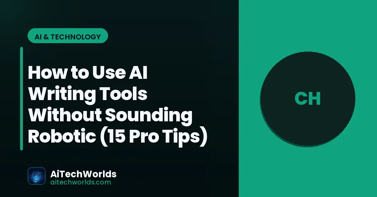 AI writing assistant on laptop screen with text — how to use ai writing tools without sounding ai writing tips
