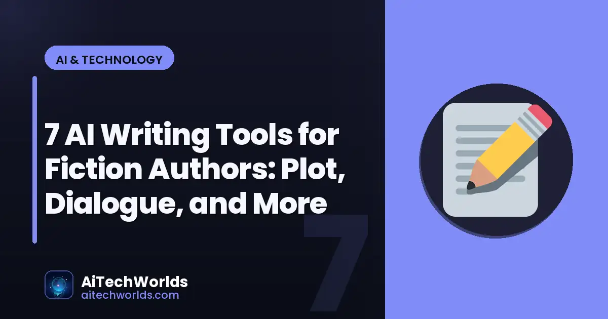 AI writing assistant on laptop screen with text — ai writing tools for fiction authors AI fiction writing