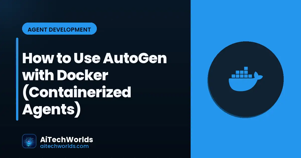 Docker container running AutoGen agent code — containerized agents execution