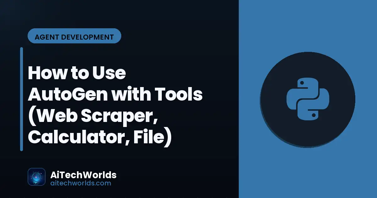 AutoGen agent using multiple tools — web scraper calculator file operations