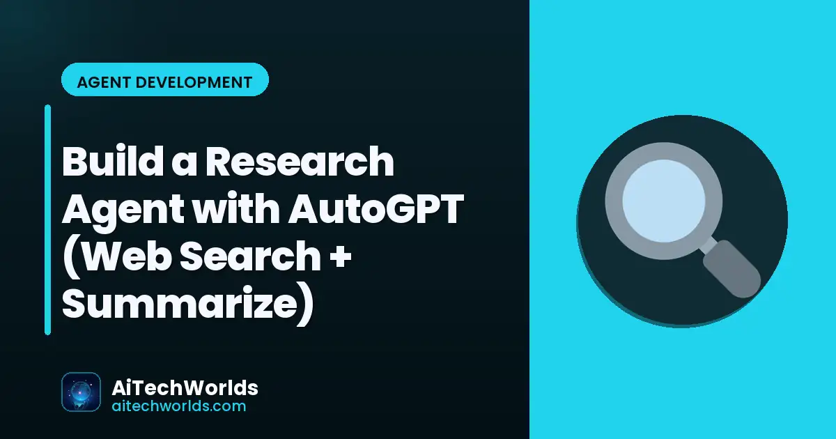 autonomous research agent searching web and summarizing — AutoGPT research