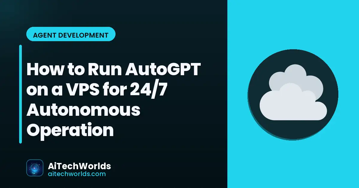 VPS server running autonomous AI agent — AutoGPT persistent 24/7 operation