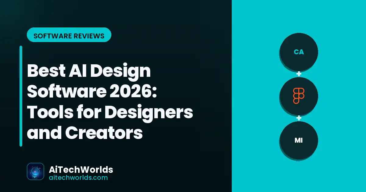 Designer working with AI-powered design tools on a large monitor showing colorful interface