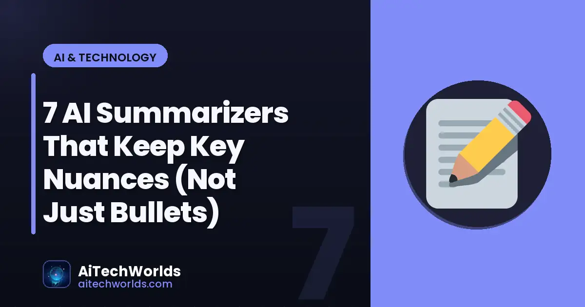 AI writing assistant on laptop screen with text — ai summarizers that keep key nuances AI summarizer tool