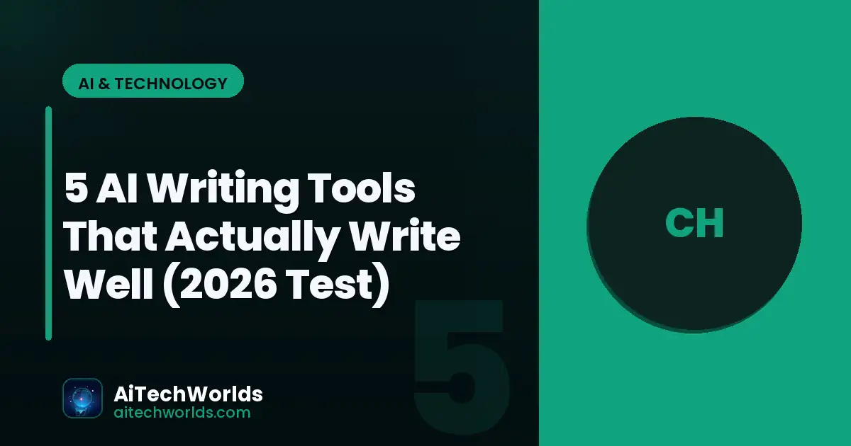 AI writing assistant on laptop screen with text — ai writing tools that actually write well best AI writing tool 2026
