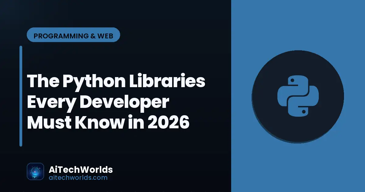 Python code editor with script on monitor — the python libraries every developer must know in best python libraries 2026