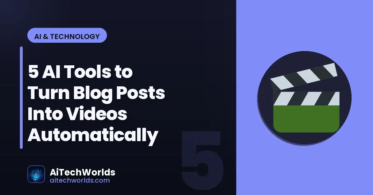 laptop with blog post being converted to video — blog to video AI repurpose content