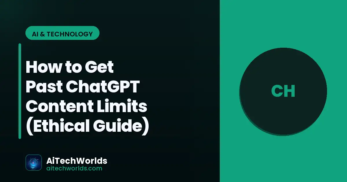 person using ChatGPT AI chatbot on laptop screen — how to get past chatgpt content limits ChatGPT ethical content guide