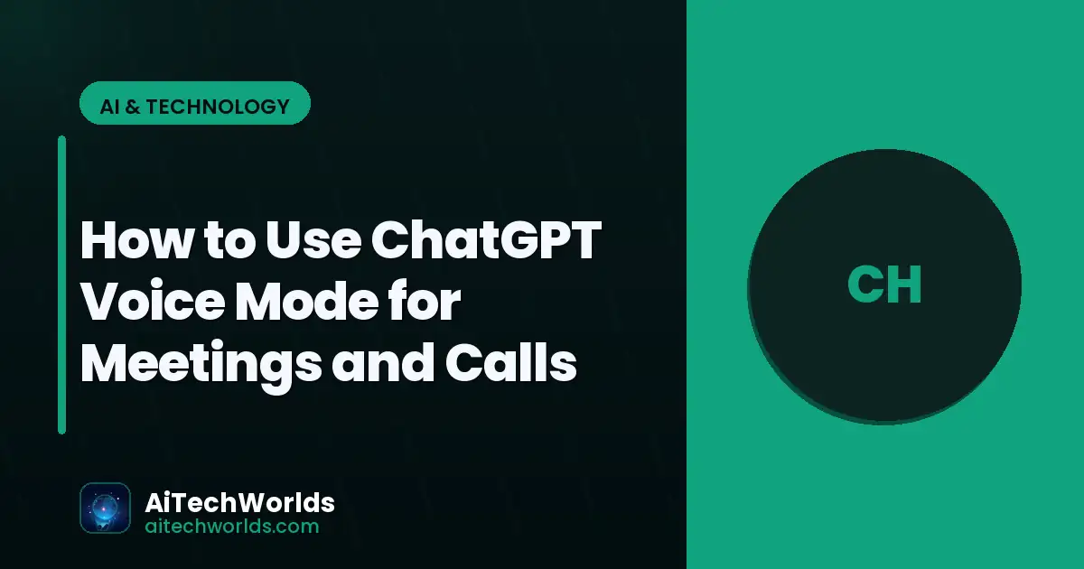 person using ChatGPT AI chatbot on laptop screen — how to use chatgpt voice mode for meetings and