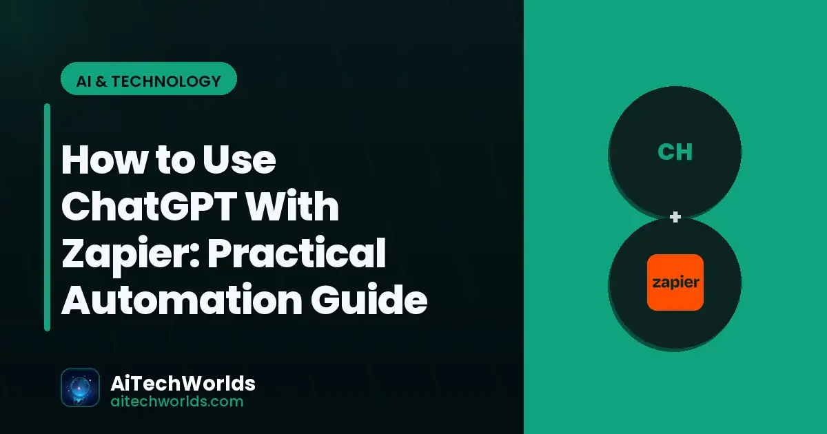 person using ChatGPT AI chatbot on laptop screen — how to use chatgpt with zapier ChatGPT Zapier automation