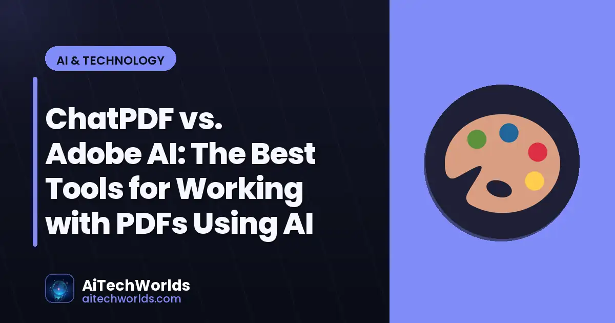 software application comparison on desktop screen — chatpdf vs adobe ai
