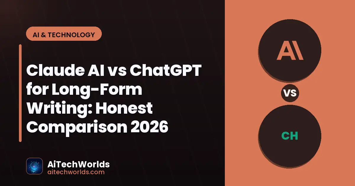 AI writing assistant on laptop screen with text — claude ai vs chatgpt for long-form writing