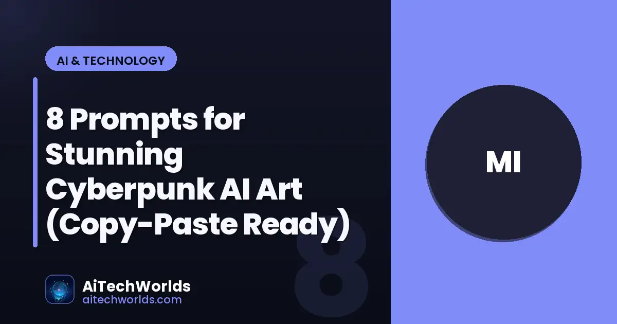 AI-generated digital artwork and image creation — prompts for stunning cyberpunk ai art cyberpunk AI art prompts