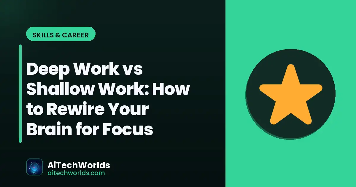 productivity workspace with laptop and planner — deep work vs shallow work focus rewire brain