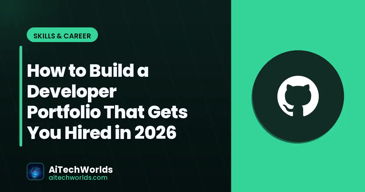 tech professional at desk with career development — how to build a developer portfolio that gets you developer portfolio