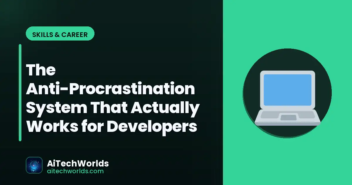 productivity workspace with laptop and planner — anti procrastination system developers