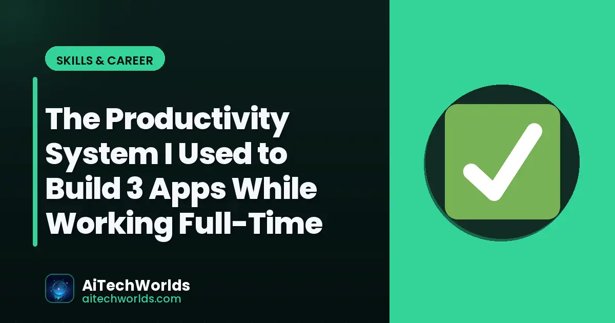 productivity workspace with laptop and planner — the productivity system i used to build 3 apps developer productivity system