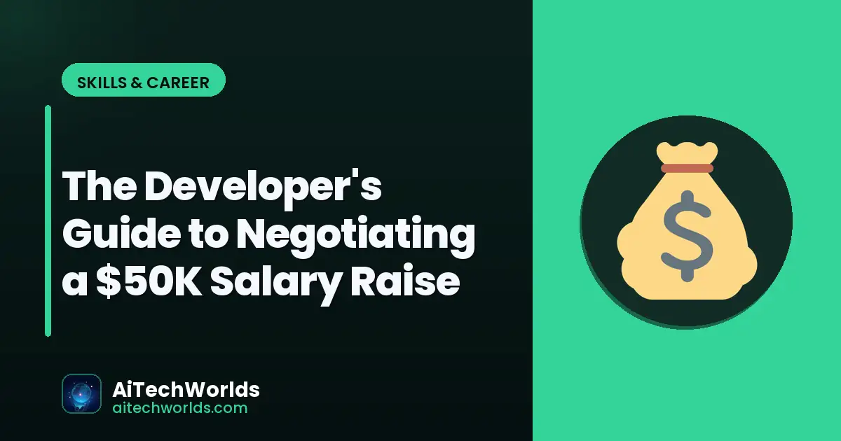 tech professional at desk with career development — the developers guide to negotiating a 50k salary developer salary