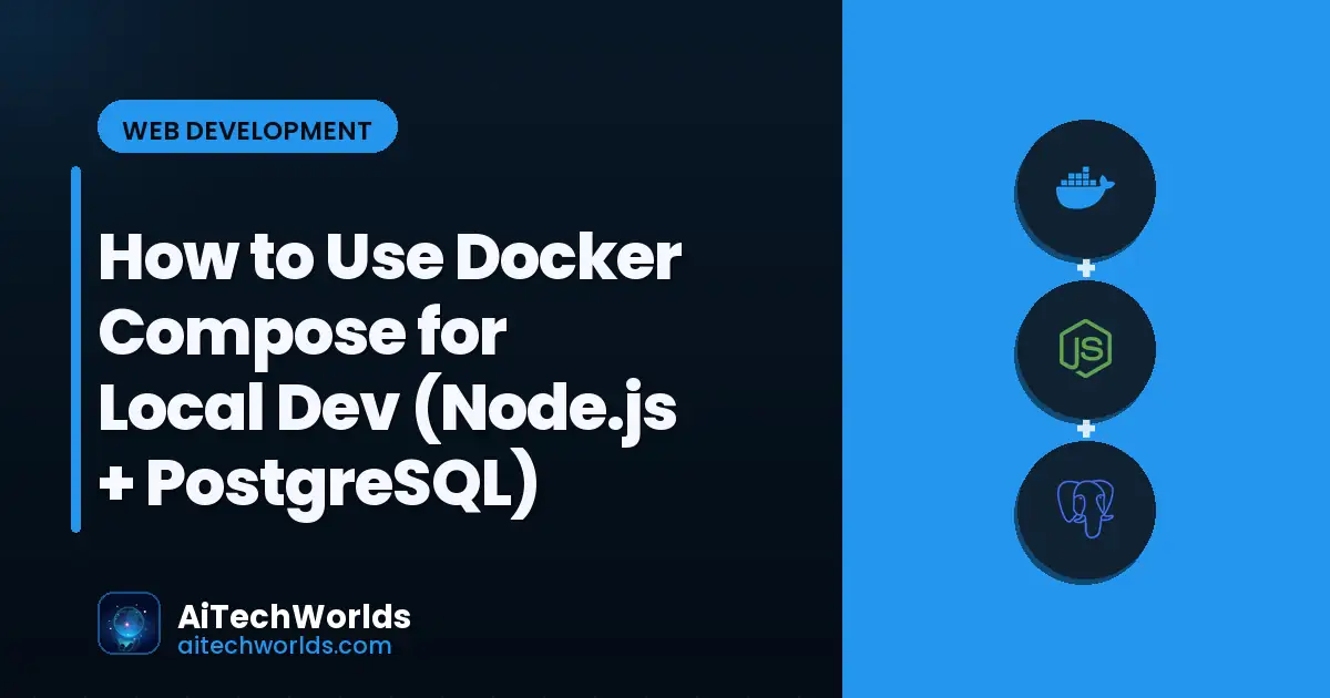 Docker Compose running Node.js and PostgreSQL together — local development setup