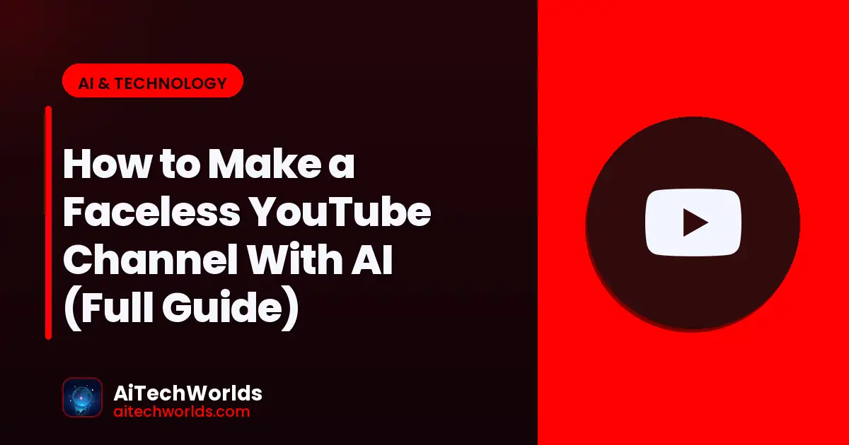YouTube studio setup without a visible presenter — faceless YouTube channel AI automation