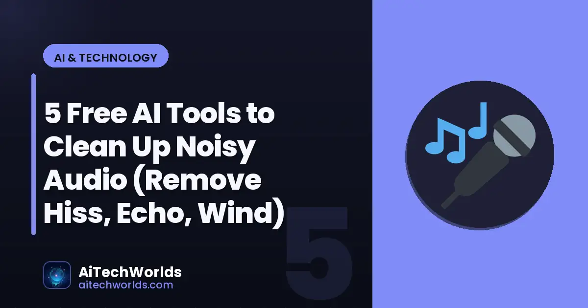 AI software tools dashboard on computer screen — free ai tools to clean up noisy audio free AI audio cleanup