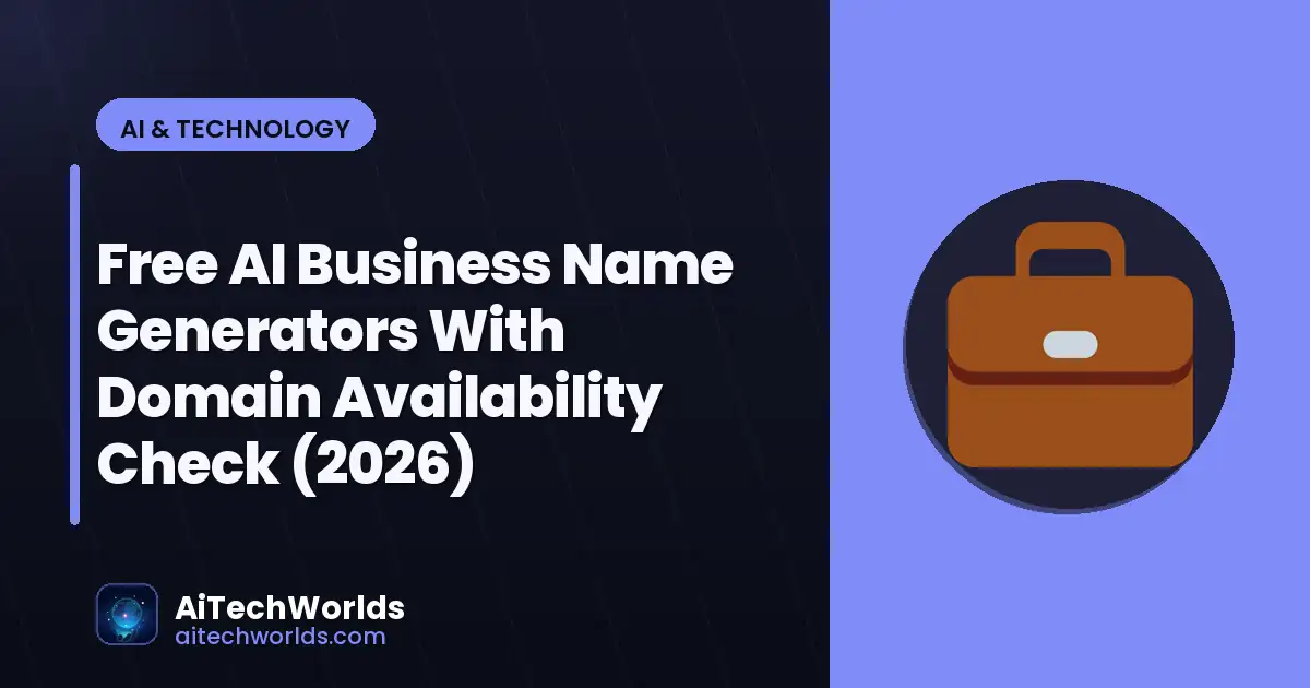 AI software tools dashboard on computer screen — free ai business name generators with domain