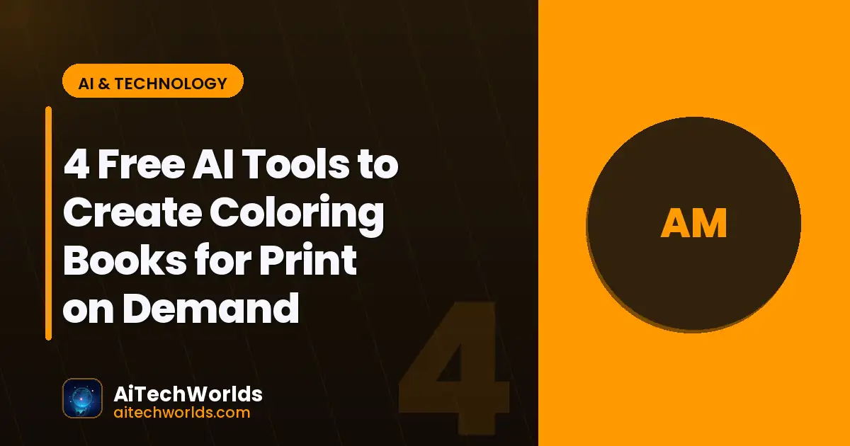 AI software tools dashboard on computer screen — free ai tools to create coloring books for print AI coloring book generator
