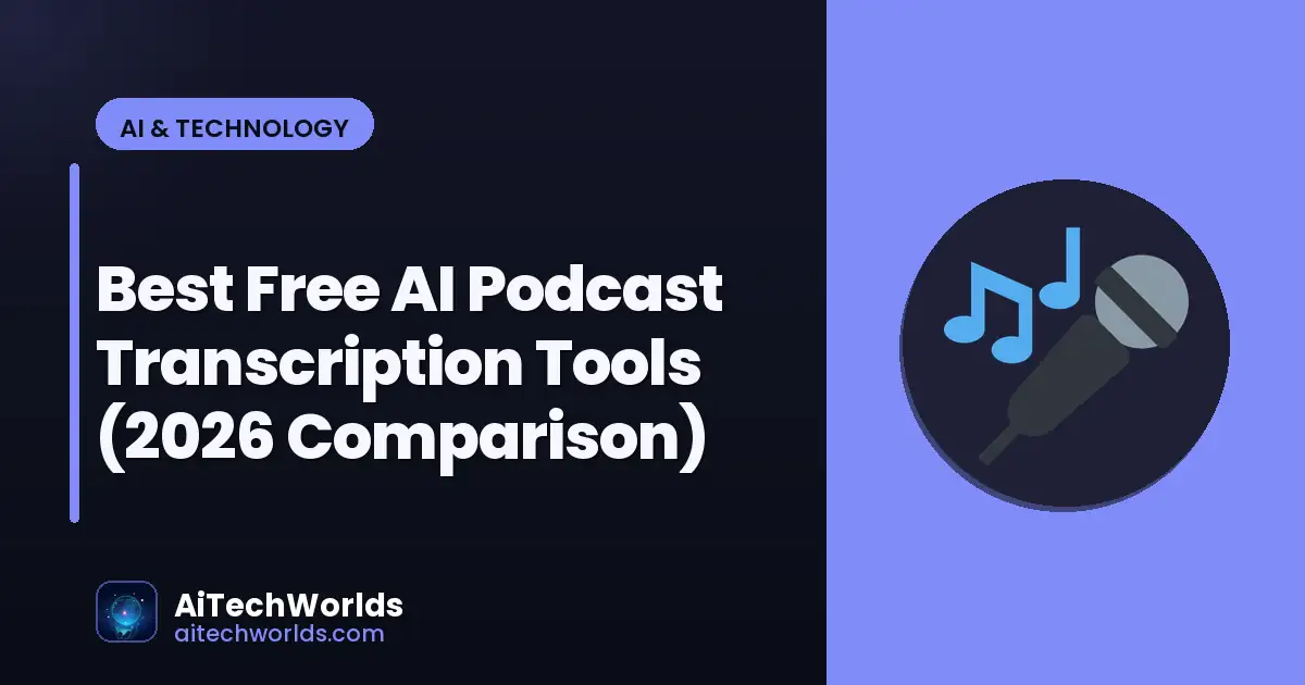AI software tools dashboard on computer screen — best free ai podcast transcription tools