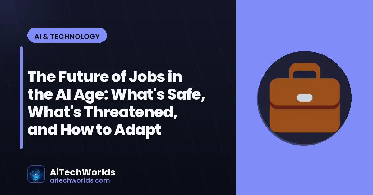 futuristic AI and emerging technology visualization — the future of jobs in the ai age future jobs ai