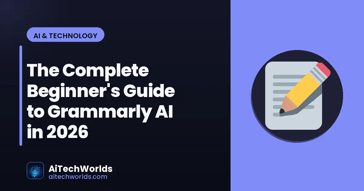 AI writing assistant on laptop screen with text — the complete beginners guide to grammarly ai in