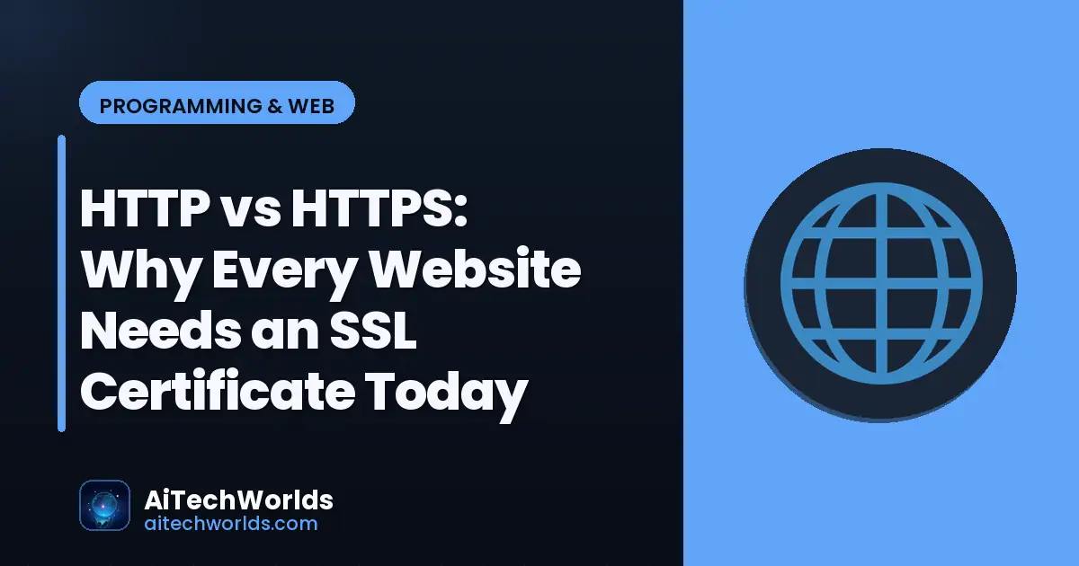 web development code editor with HTML CSS files — http vs https