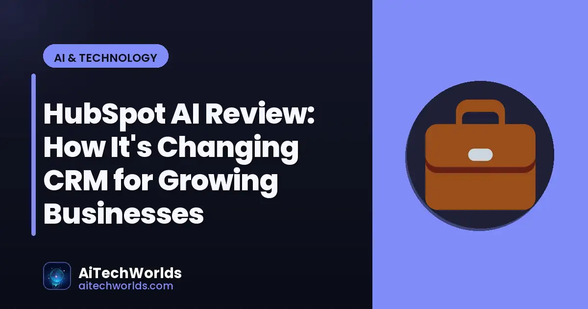 AI business automation tools on office laptop — hubspot ai review