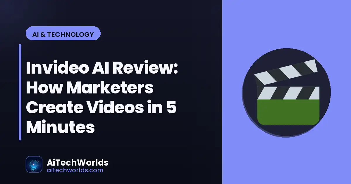 AI video editing timeline on computer screen — invideo ai review