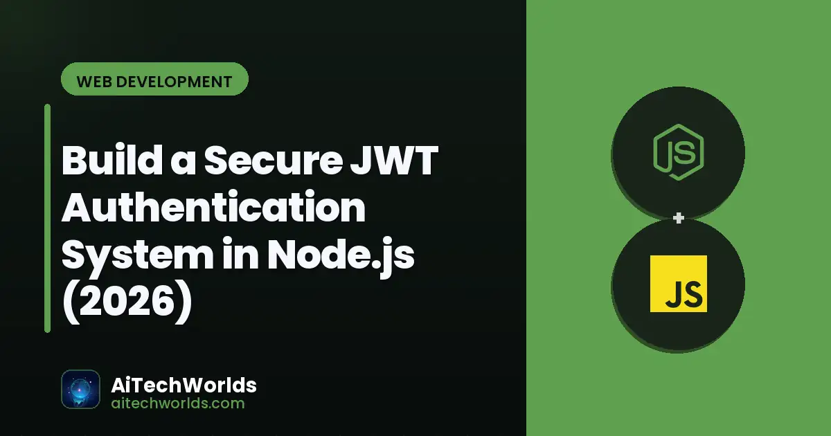 JWT token authentication flow in Node.js — secure auth system