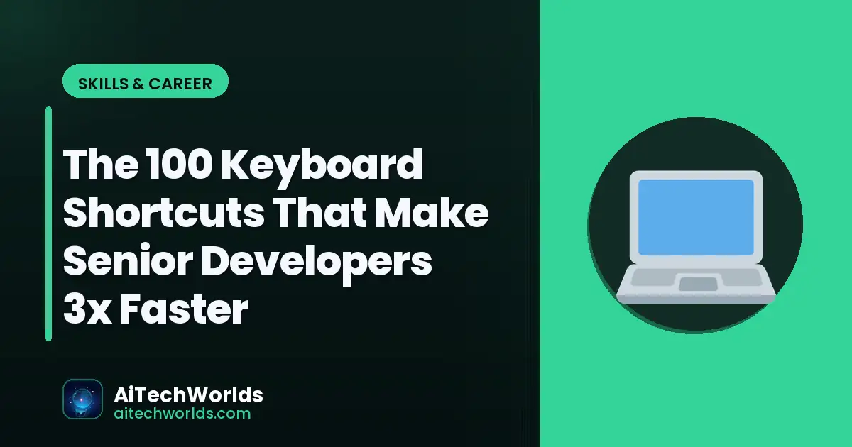 productivity workspace with laptop and planner — the 100 keyboard shortcuts that make senior keyboard shortcuts guide