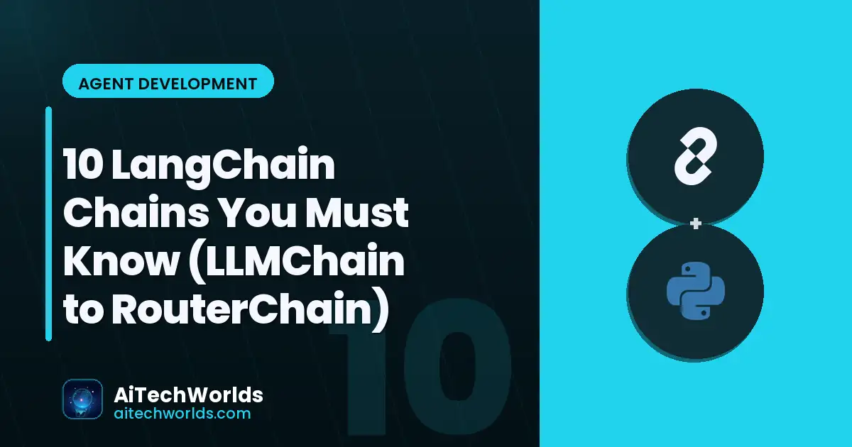code showing chained pipeline flow diagram — LangChain chain types LLMChain RouterChain Sequential