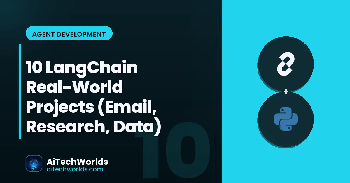 developer building real AI application at desk — LangChain real world project ideas