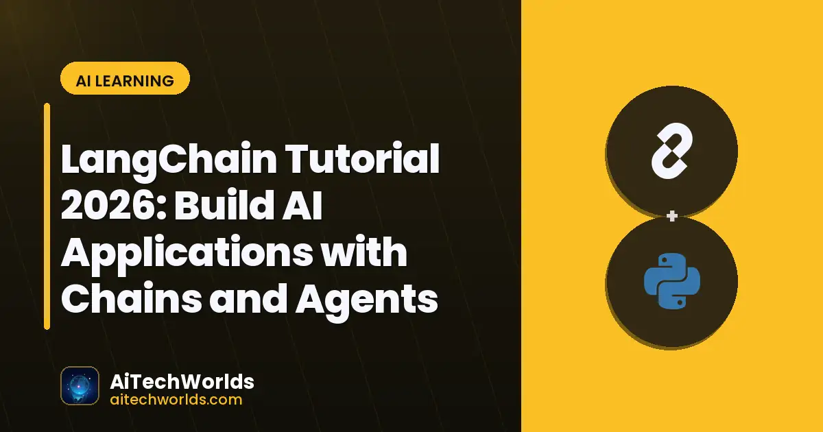 AI application development code in Python editor — langchain tutorial 2026