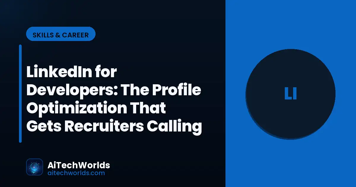 tech professional at desk with career development — linkedin for developers linkedin developer optimization