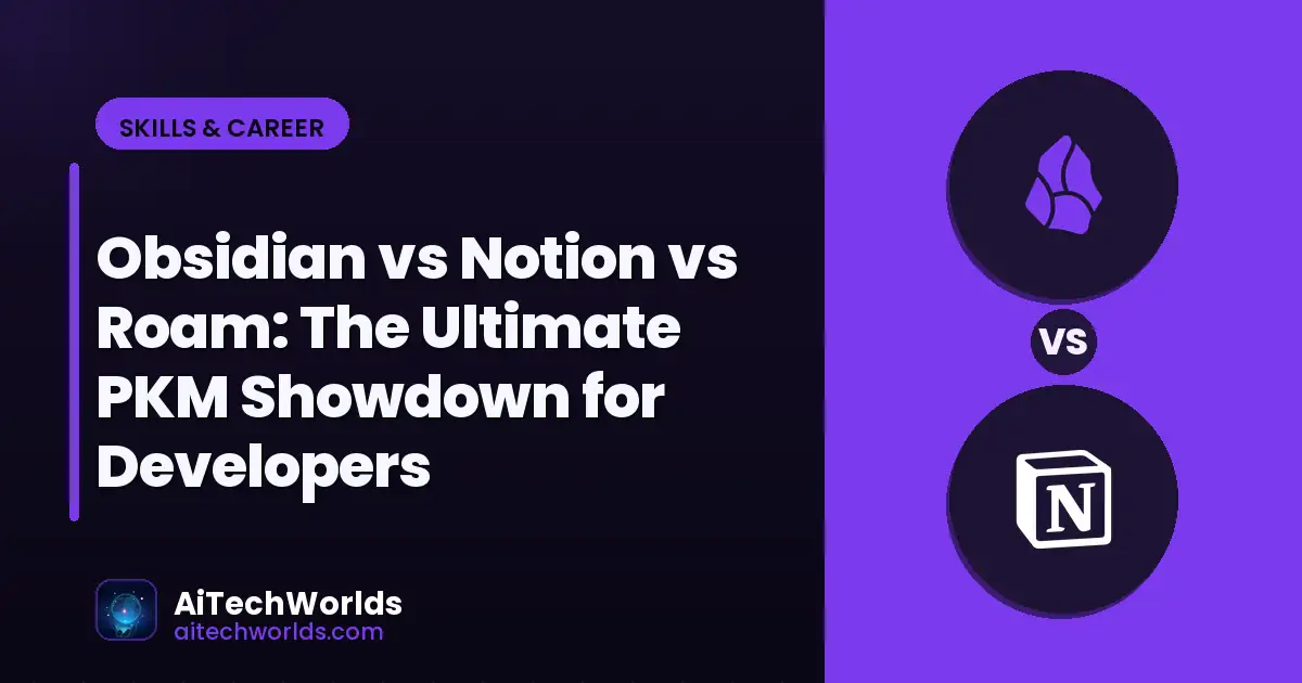 productivity workspace with laptop and planner — obsidian vs notion vs roam obsidian vs notion productivity
