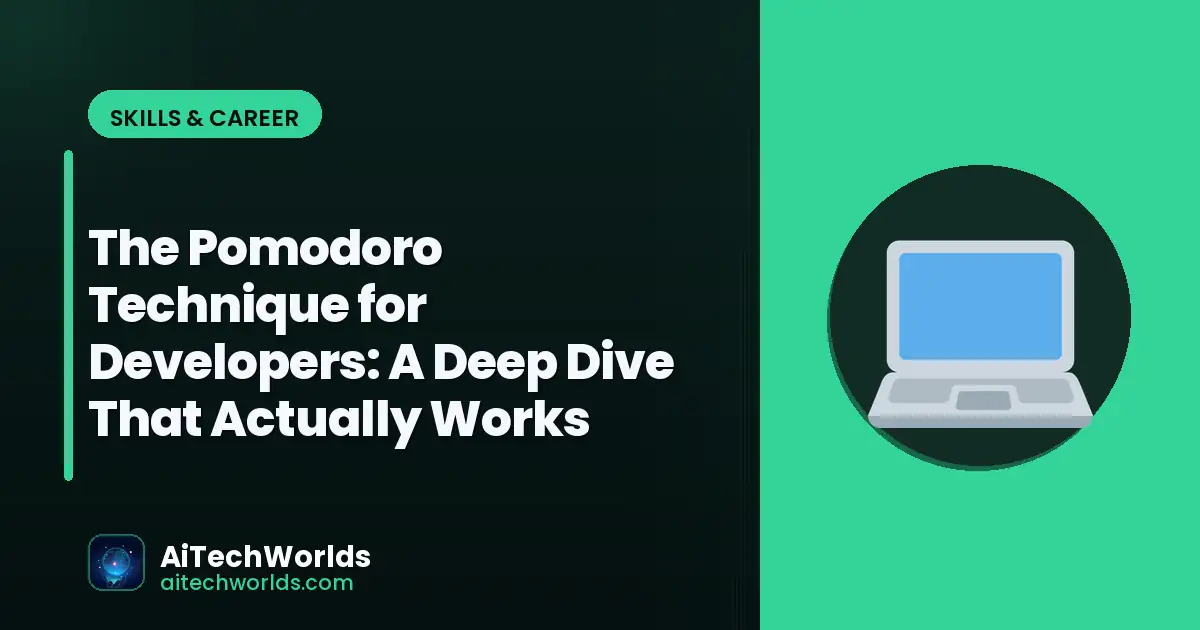 productivity workspace with laptop and planner — the pomodoro technique for developers pomodoro technique developers