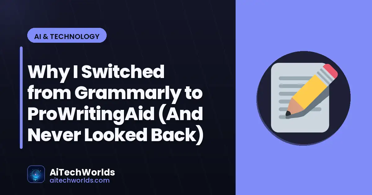 AI writing assistant on laptop screen with text — why i switched from grammarly to prowritingaid