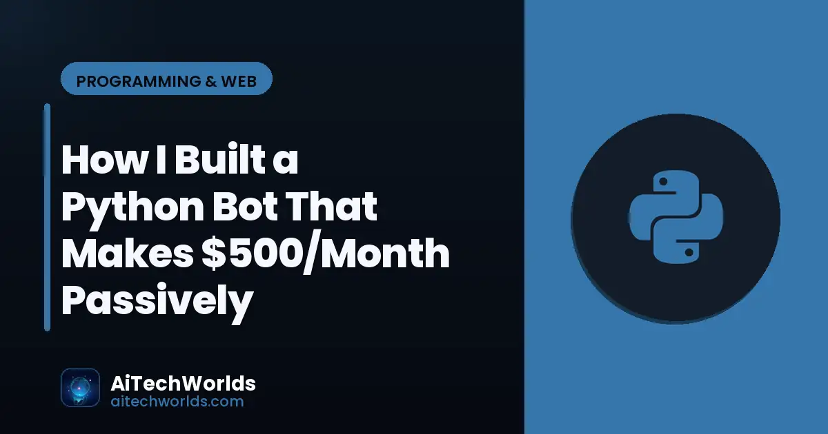 Python code editor with script on monitor — how i built a python bot that makes 500month python bot income