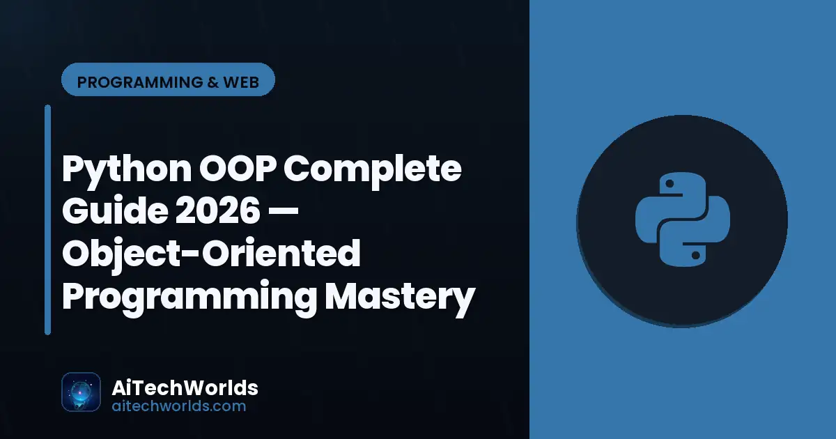 Python code editor with script on monitor — python oop complete guide 2026  object-oriented