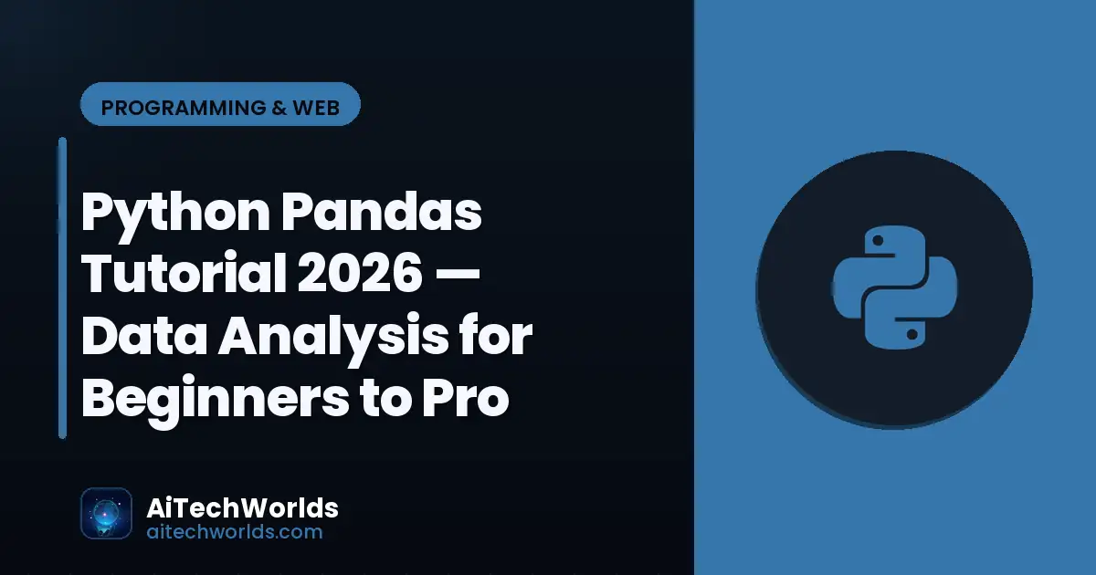 Python code editor with script on monitor — python pandas tutorial 2026  data analysis for