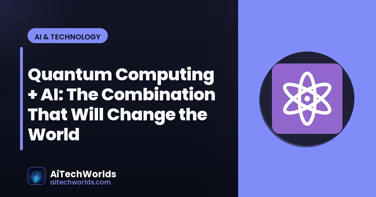futuristic AI and emerging technology visualization — quantum computing  ai quantum computing ai